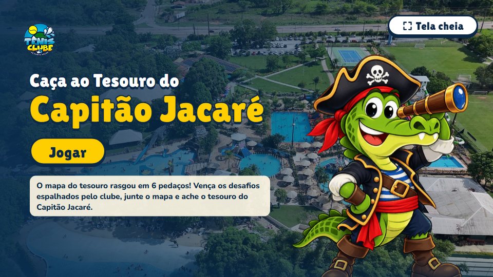 Tela do jogo Caça ao Tesouro do Capitão Jacaré