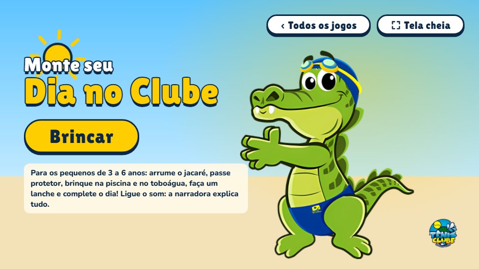 Tela do jogo Monte seu Dia no Clube