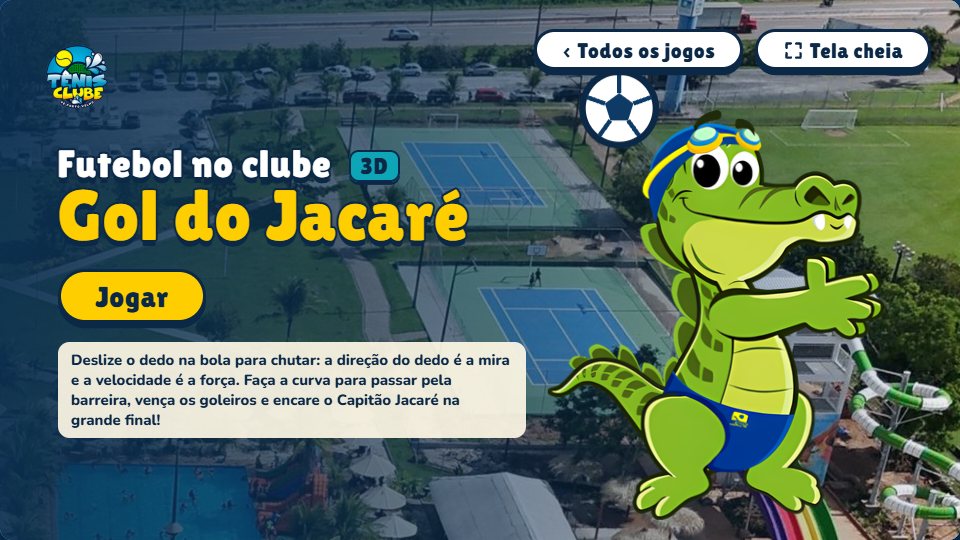 Tela do jogo Gol do Jacaré 3D