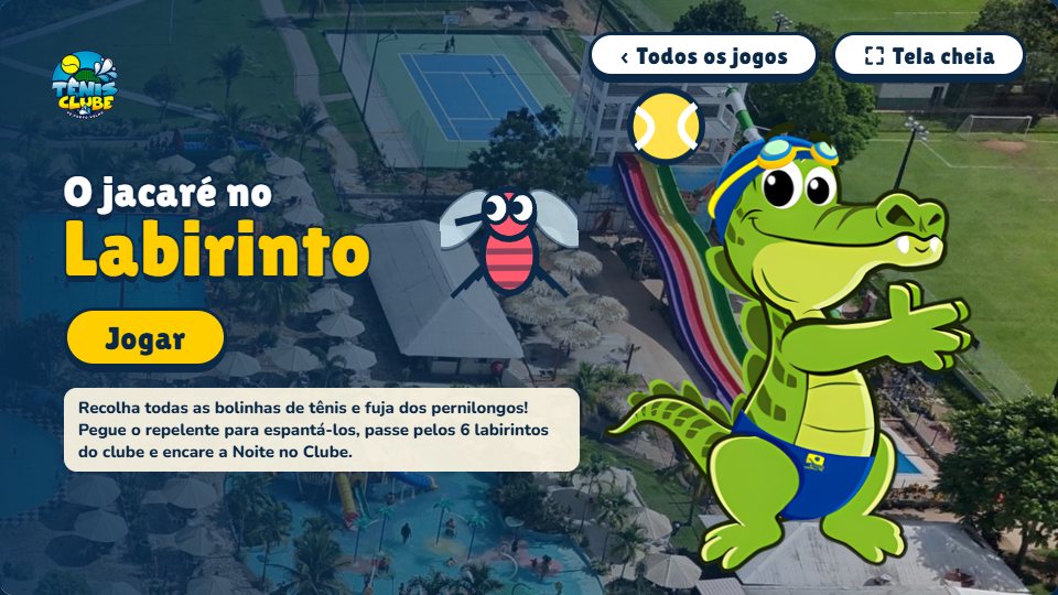 Tela do jogo Labirinto do Jacaré