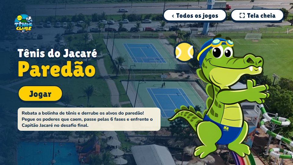Tela do jogo Tênis do Jacaré: Paredão